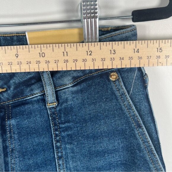 NWT MICHAEL KORS SELMA CROPPED FLARE HIGH-RISE Jeans LAKEBLUEWSH QS4905NE9Z Sz 6 - Picture 5 of 13